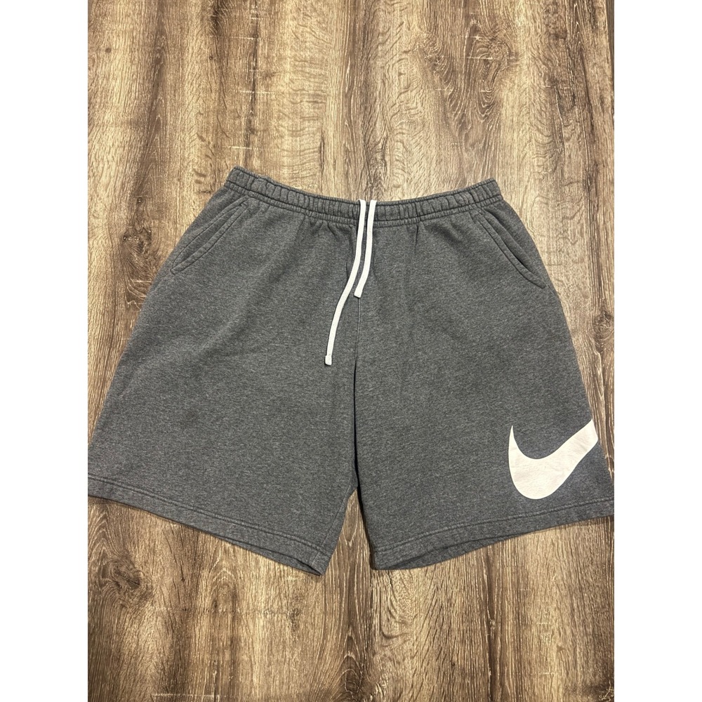 Nike Sportswear Club Fleece Shorts Gray White Swoosh BV2721-071 Mens XL Tall